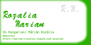 rozalia marian business card
