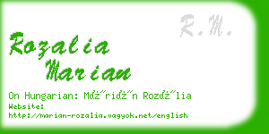 rozalia marian business card